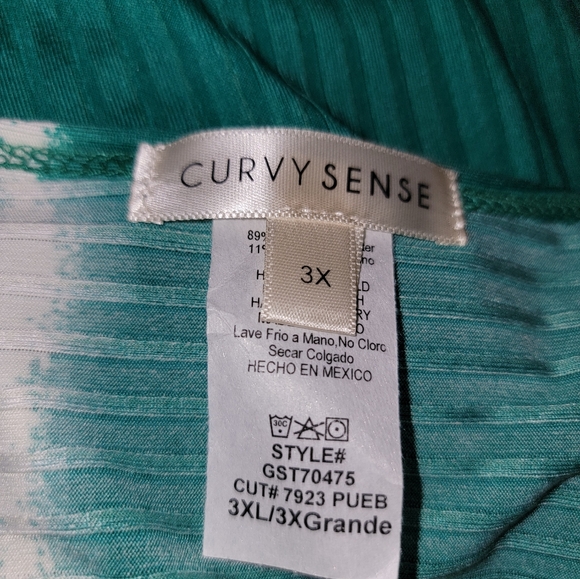 NEW NWOT CurvySense Plus Size Lizah Tube Dress and Cardigan Set Green 💚 Sz 3X - Picture 7 of 9